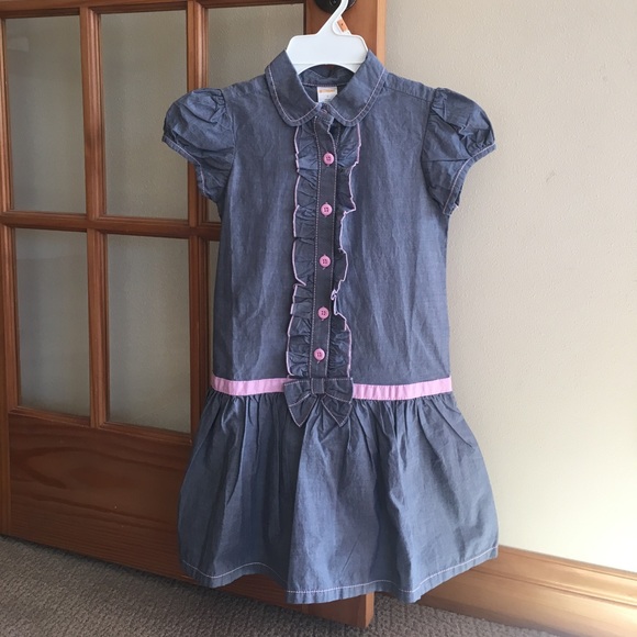 NWT Gymboree Animal Party Striped /& Chambray Dress Toddler 12 18-24M,4T